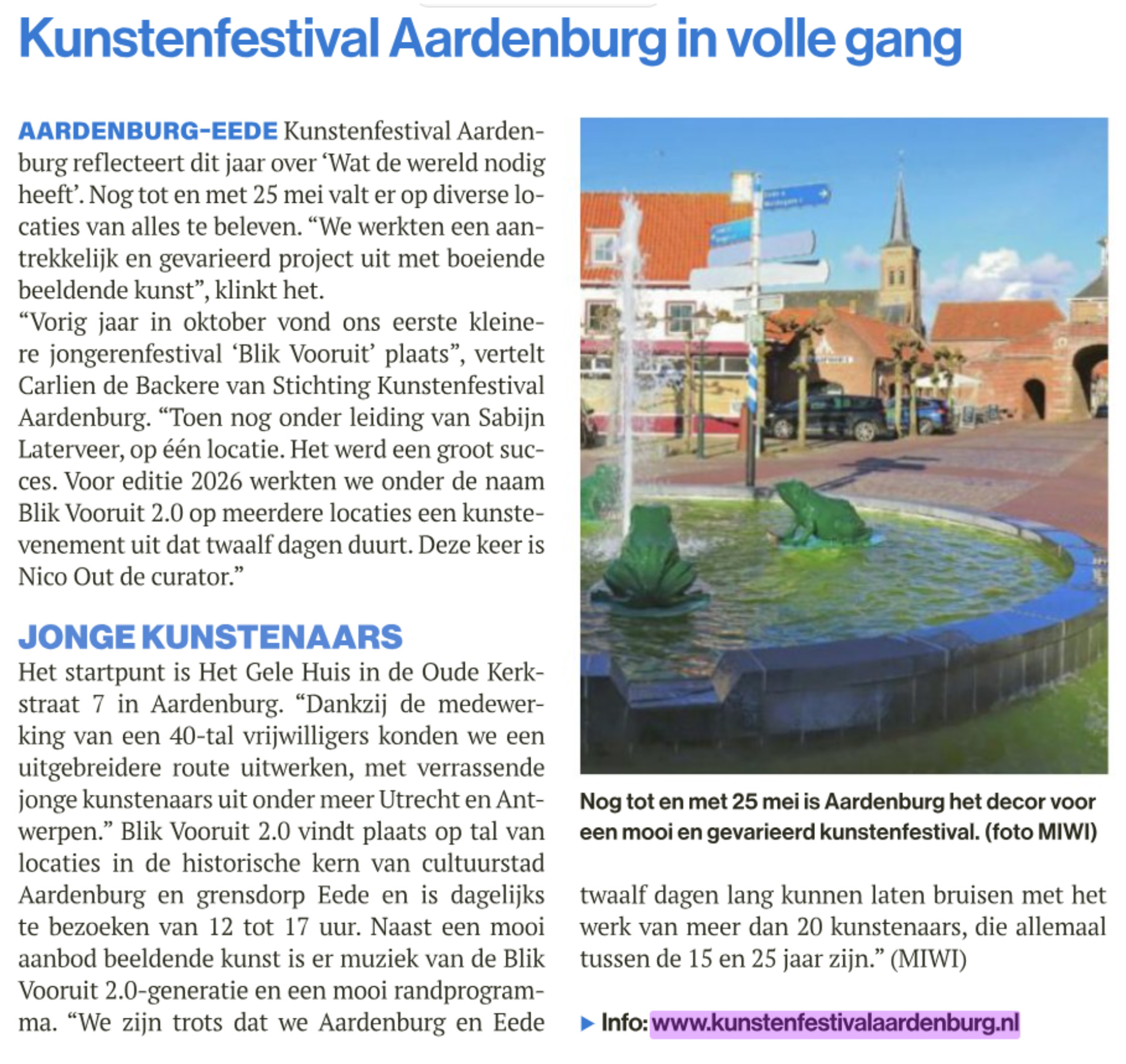 Blik Vooruit 2026- Pers - De Zondag - 17 mei 2026